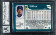 Ichiro Suzuki Autographed 2001 Topps Chrome Traded Rookie Card #T266 Seattle Mariners Auto Grade Gem Mint 10 Beckett BAS #14129109