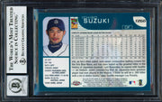 Ichiro Suzuki Autographed 2001 Topps Chrome Traded Rookie Card #T266 Seattle Mariners Auto Grade Gem Mint 10 Beckett BAS #14129123