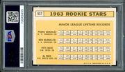 Pete Rose Autographed 1963 Topps Rookie Card #537 Cincinnati Reds PSA 6 Auto Grade Gem Mint 10 "1963 ROY" PSA/DNA #73045495
