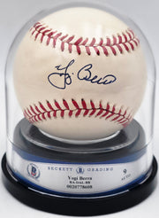 Yogi Berra Autographed Official AL Baseball New York Yankees Auto Grade Mint 9 Beckett BAS #20778608