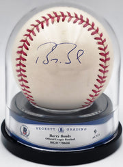 Barry Bonds Autographed Official League Baseball San Francisco Giants Auto Grade Mint 9 Beckett BAS #20778604