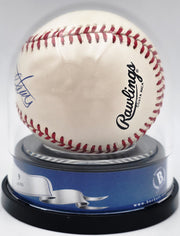 Eddie Mathews Autographed Official NL Baseball Milwaukee Braves Auto Grade Mint 9 Beckett BAS #20779086