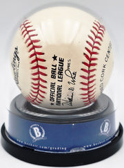 Willie Mays Autographed Official NL Baseball San Francisco Giants Auto Grade Mint 9 Beckett BAS #20779079