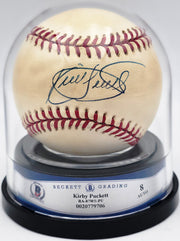 Kirby Puckett Autographed Official 1987 World Series Logo Baseball Minnesota Twins Auto Grade Near Mint/Mint 8 Beckett BAS #20779706