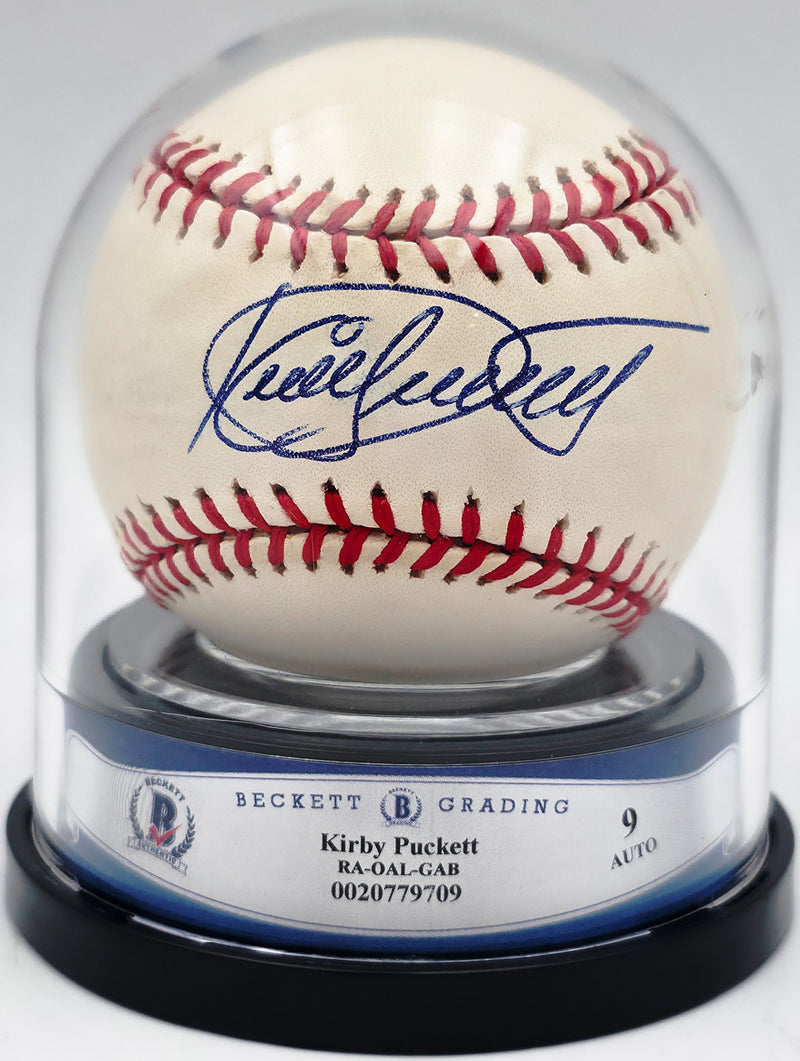 Kirby Puckett Autographed Official AL Baseball Minnesota Twins Auto Grade Mint 9 Beckett BAS #20779709