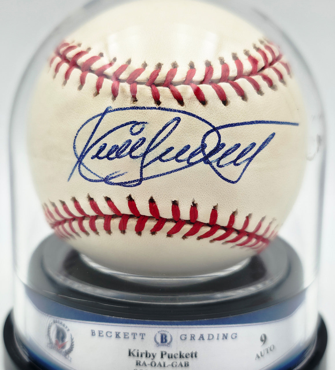 Kirby Puckett Autographed Official AL Baseball Minnesota Twins Auto Grade Mint 9 Beckett BAS #20779709