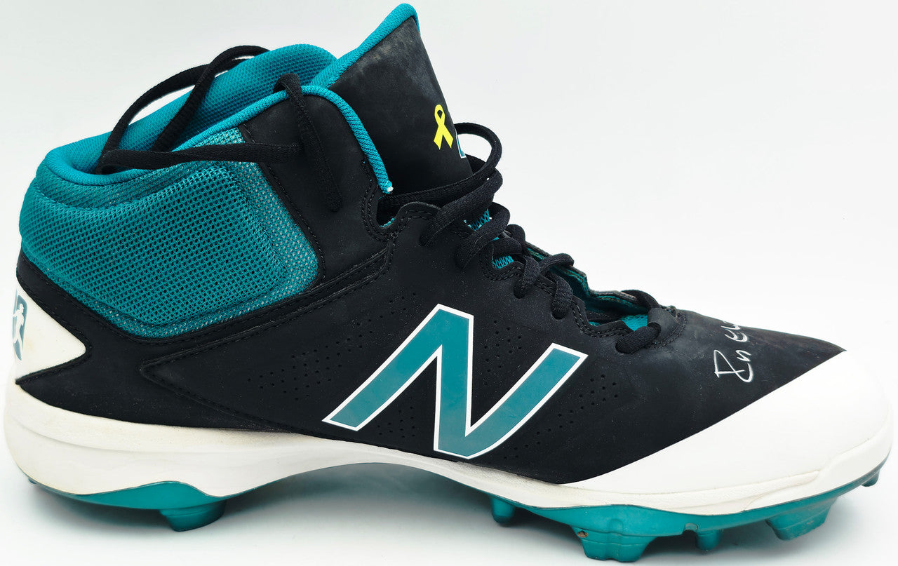 Robinson Cano Autographed Game Used Black & Teal New Balance Cleats (Dual Signed) Seattle Mariners Size 13 PSA/DNA #7A96547 & 7A96548