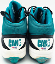 Robinson Cano Autographed Game Used Black & Teal New Balance Cleats (Dual Signed) Seattle Mariners Size 13 PSA/DNA #7A96547 & 7A96548