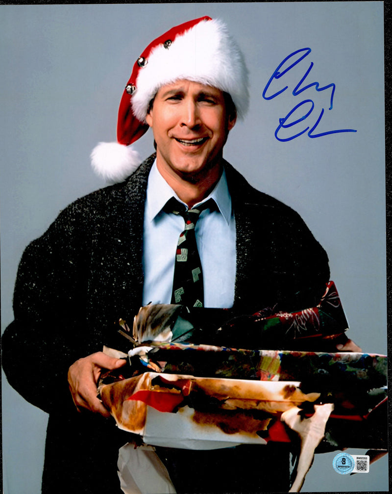 Chevy Chase Autographed 11x14 Photo Christmas Vacation Beckett BAS QR #BW02353