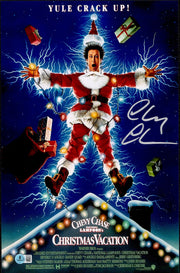 Chevy Chase Autographed 11x17 Christmas Vacation Movie Poster Clark Griswold (Smudged) Beckett BAS QR #BW23350