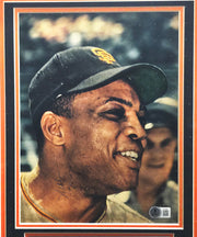 Willie Mays Autographed Framed 8x11 Magazine Page Photo San Francisco Giants Vintage Signature Beckett BAS #AE16558