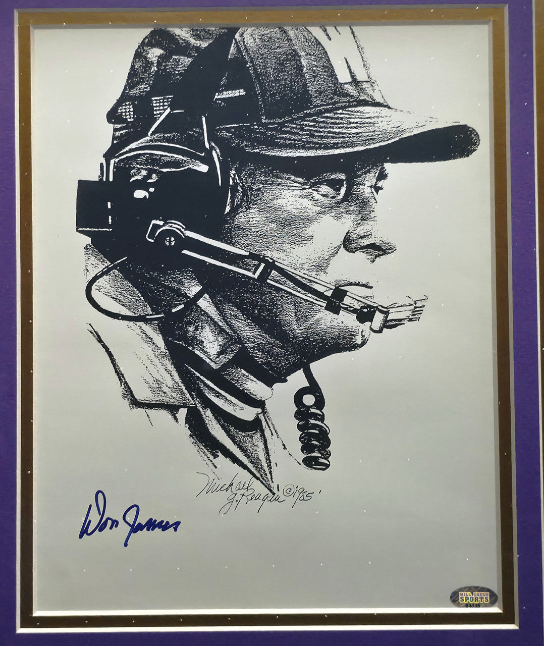 Don James Autographed Framed 8x10 Photo Washington Huskies MCS Holo #64035
