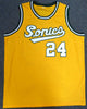 Seattle Sonics Spencer Haywood Autographed Gold Jersey "HOF 15" MCS Holo Stock #104223