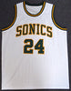 Seattle Sonics Spencer Haywood Autographed White Jersey "HOF 15" MCS Holo Stock #104225