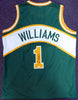 Seattle Sonics Gus Williams Autographed Green Jersey MCS Holo Stock #106742