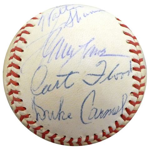 1960 Spring Training Autographed Official Baseball With 28 Total Signatures Including Curt Flood Beckett BAS #A52652