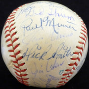 1960 Spring Training Autographed Official Baseball With 28 Total Signatures Including Curt Flood Beckett BAS #A52652