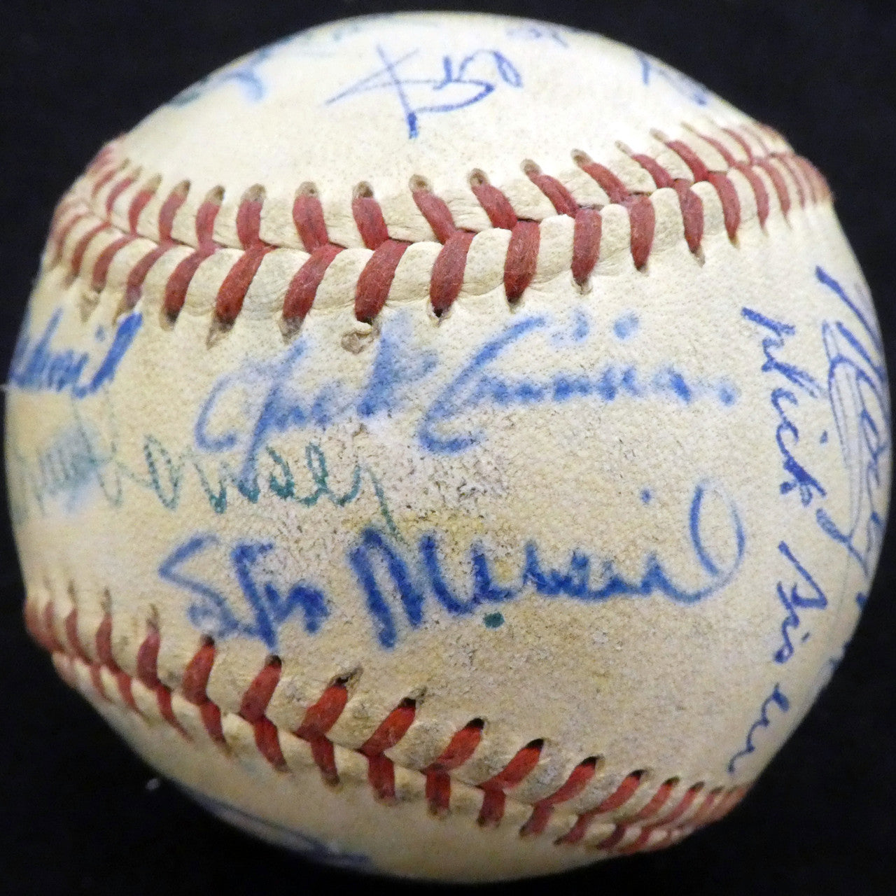 1950 Spring Training Autographed Official NL Baseball With 24 Total Signatures Including Stan Musial & Enos Slaughter Beckett BAS #A52657