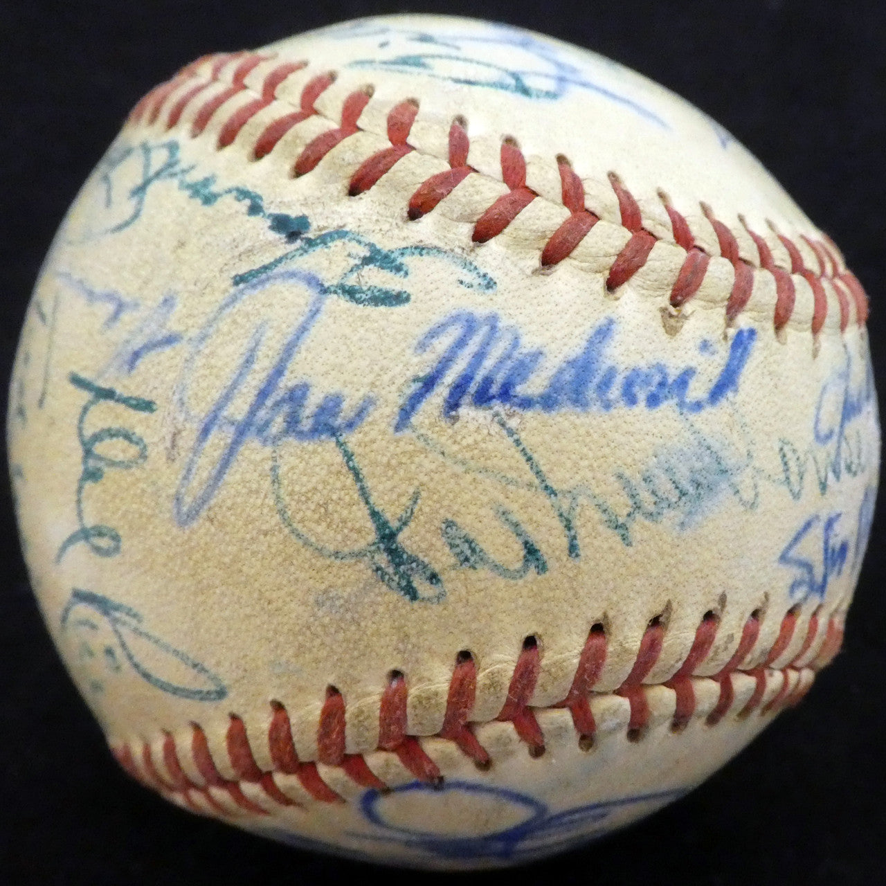 1950 Spring Training Autographed Official NL Baseball With 24 Total Signatures Including Stan Musial & Enos Slaughter Beckett BAS #A52657