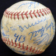 1950 Spring Training Autographed Official Baseball With 27 Total Signatures Including Stan Musial & Mel Allen Beckett BAS #A52629