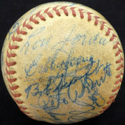 1950 Spring Training Autographed Official Baseball With 27 Total Signatures Including Stan Musial & Mel Allen Beckett BAS #A52629