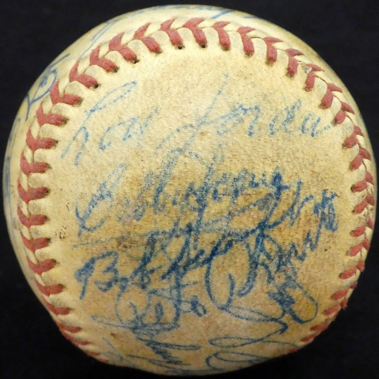1950 Spring Training Autographed Official Baseball With 27 Total Signatures Including Stan Musial & Mel Allen Beckett BAS #A52629