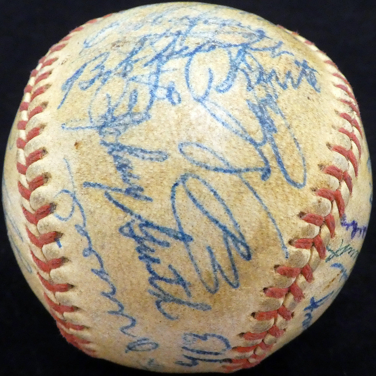 1950 Spring Training Autographed Official Baseball With 27 Total Signatures Including Stan Musial & Mel Allen Beckett BAS #A52629