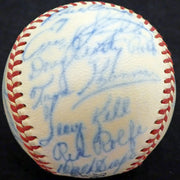 1950 Spring Training Autographed Official NL Baseball With 22 Total Signatures Including Stan Musial & Casey Stengel Beckett BAS #A52623