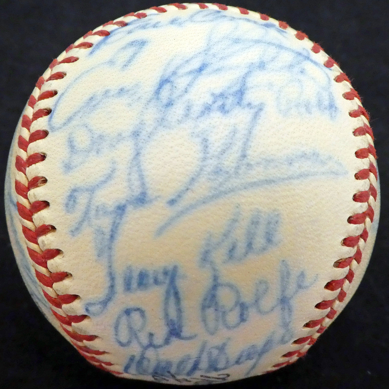 1950 Spring Training Autographed Official NL Baseball With 22 Total Signatures Including Stan Musial & Casey Stengel Beckett BAS #A52623