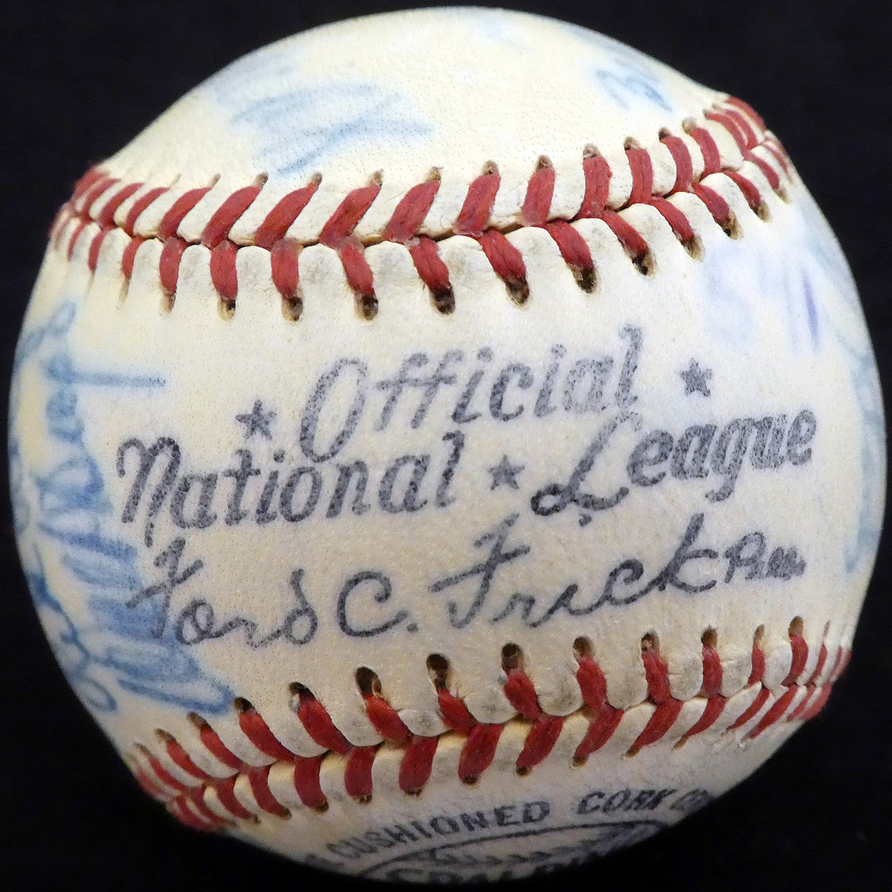 1950 Spring Training Autographed Official NL Baseball With 22 Total Signatures Including Stan Musial & Casey Stengel Beckett BAS #A52623