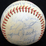 1956 Spring Training Autographed Official League Baseball With 27 Total Signatures Including Stan Musial & Fred Hutchinson Beckett BAS #A52661