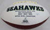Frank Clark Autographed White Seattle Seahawks Logo Football MCS Holo Stock #137956