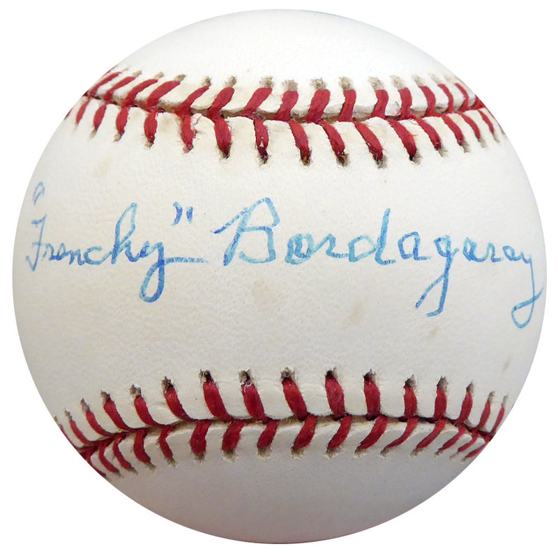 Frenchy Bordagaray Autographed Official NL Baseball Brooklyn Dodgers Beckett BAS #F26218