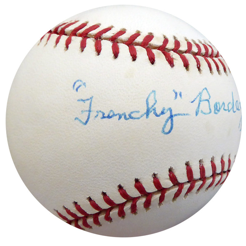 Frenchy Bordagaray Autographed Official NL Baseball Brooklyn Dodgers Beckett BAS #F26218