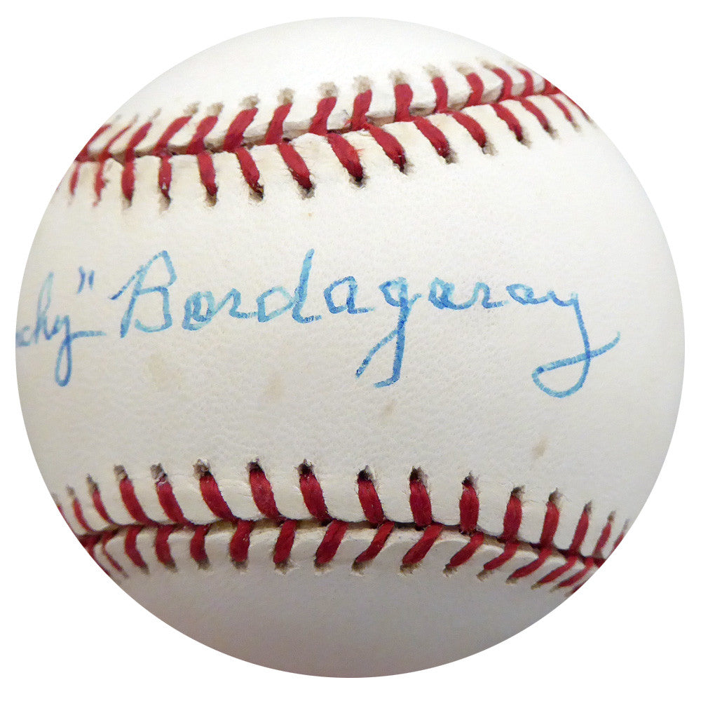 Frenchy Bordagaray Autographed Official NL Baseball Brooklyn Dodgers Beckett BAS #F26218