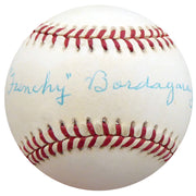 Frenchy Bordagaray Autographed Official NL Baseball Brooklyn Dodgers Beckett BAS #F26219