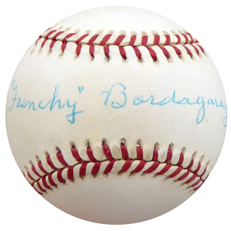 Frenchy Bordagaray Autographed Official NL Baseball Brooklyn Dodgers Beckett BAS #F26219