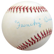 Frenchy Bordagaray Autographed Official NL Baseball Brooklyn Dodgers Beckett BAS #F26219