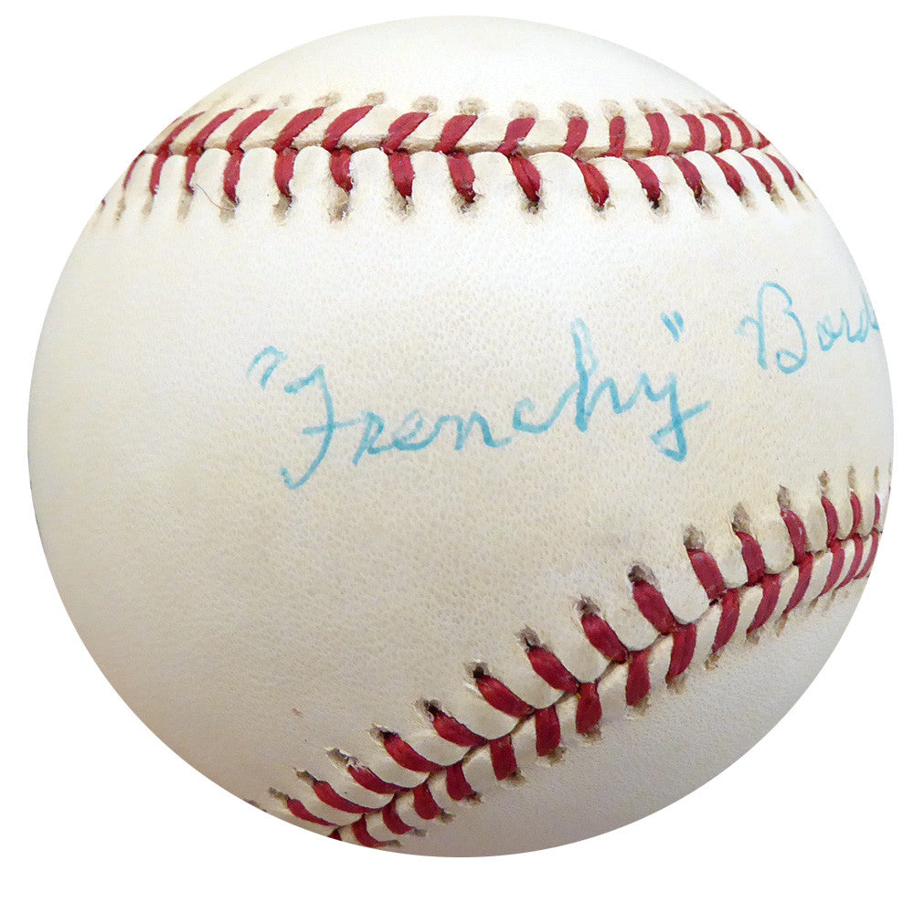 Frenchy Bordagaray Autographed Official NL Baseball Brooklyn Dodgers Beckett BAS #F26219