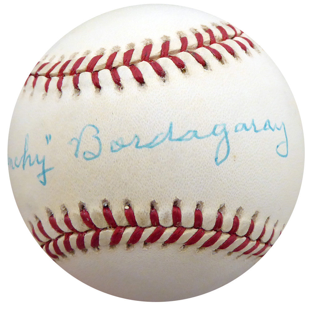 Frenchy Bordagaray Autographed Official NL Baseball Brooklyn Dodgers Beckett BAS #F26219