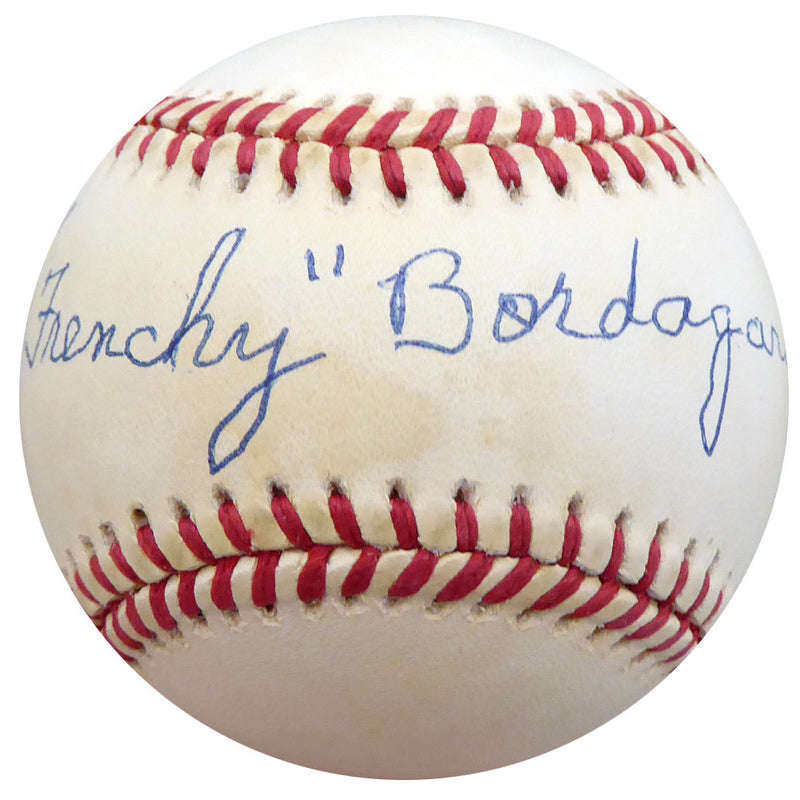 Frenchy Bordagaray Autographed Official NL Baseball Brooklyn Dodgers Beckett BAS #F26222