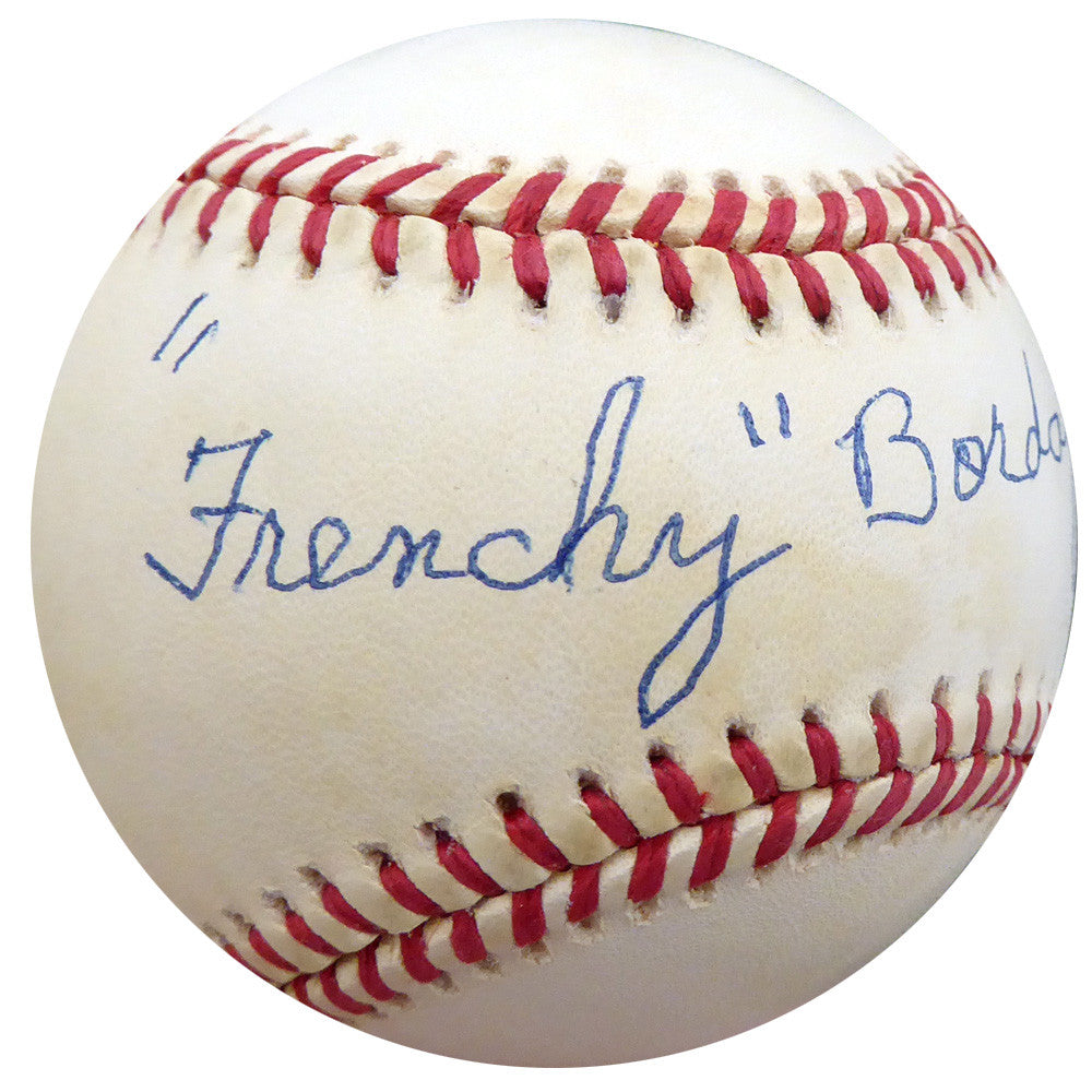 Frenchy Bordagaray Autographed Official NL Baseball Brooklyn Dodgers Beckett BAS #F26222