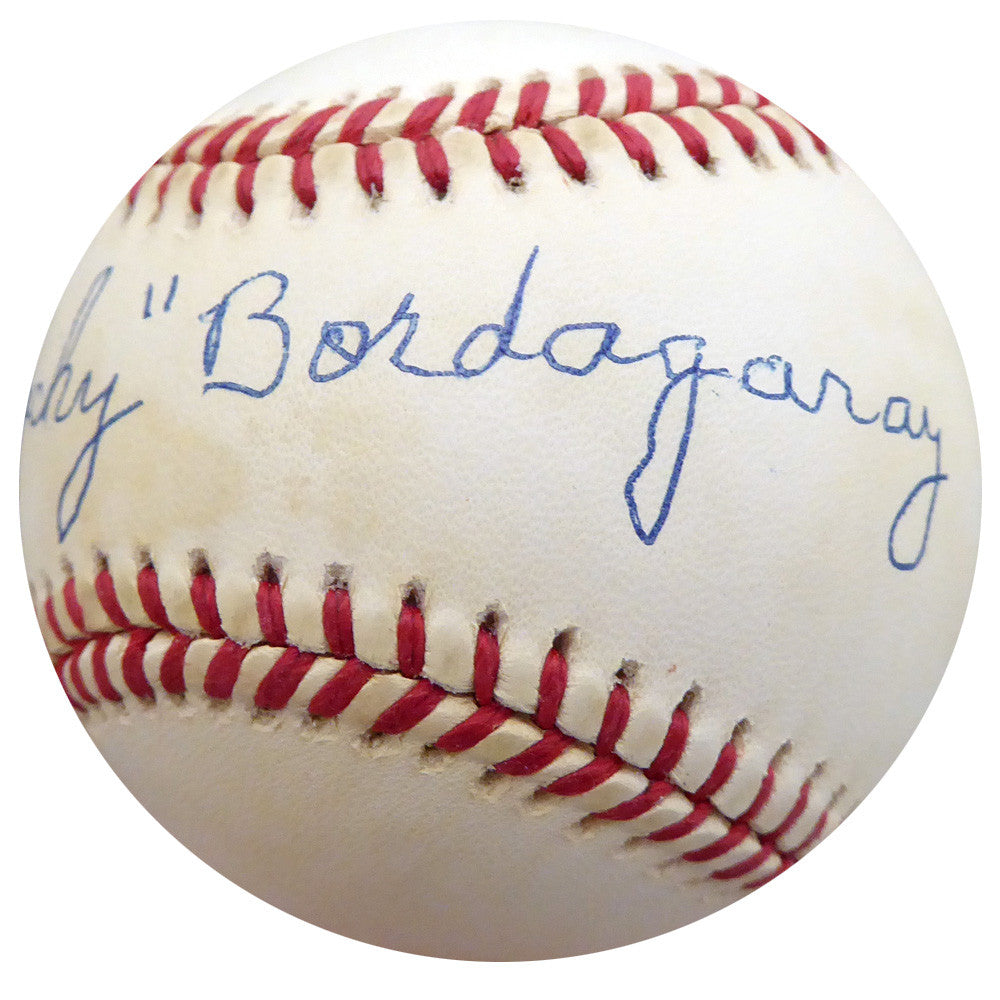 Frenchy Bordagaray Autographed Official NL Baseball Brooklyn Dodgers Beckett BAS #F26222
