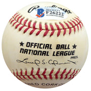 Frenchy Bordagaray Autographed Official NL Baseball Brooklyn Dodgers Beckett BAS #F26222