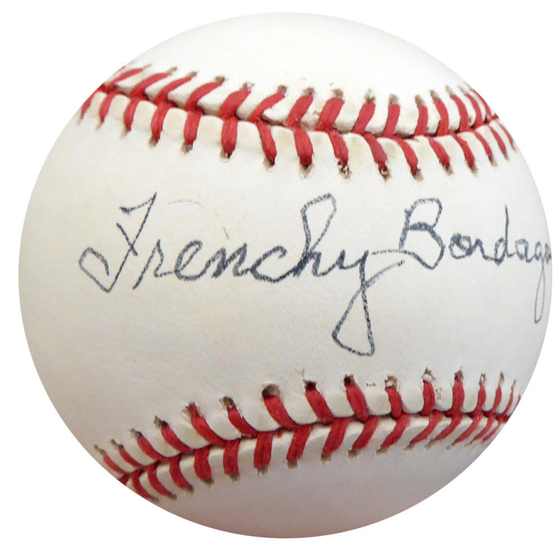 Frenchy Bordagaray Autographed Official NL Baseball Brooklyn Dodgers Beckett BAS #F26228