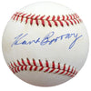 Hank Borowy Autographed Official AL Baseball New York Yankees, Chicago Cubs Beckett BAS #F26233