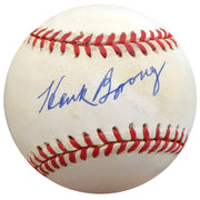 Hank Borowy Autographed Official AL Baseball New York Yankees, Chicago Cubs Beckett BAS #F26234