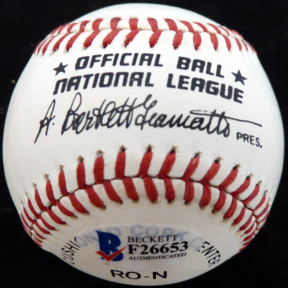 George & Gene Freese Autographed Official NL Baseball Beckett BAS #F26653