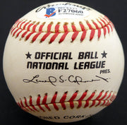 Ed Miksis Autographed Official NL Baseball Brooklyn Dodgers Beckett BAS #F27060