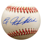 Ed Miksis Autographed Official NL Baseball Brooklyn Dodgers Beckett BAS #F27065